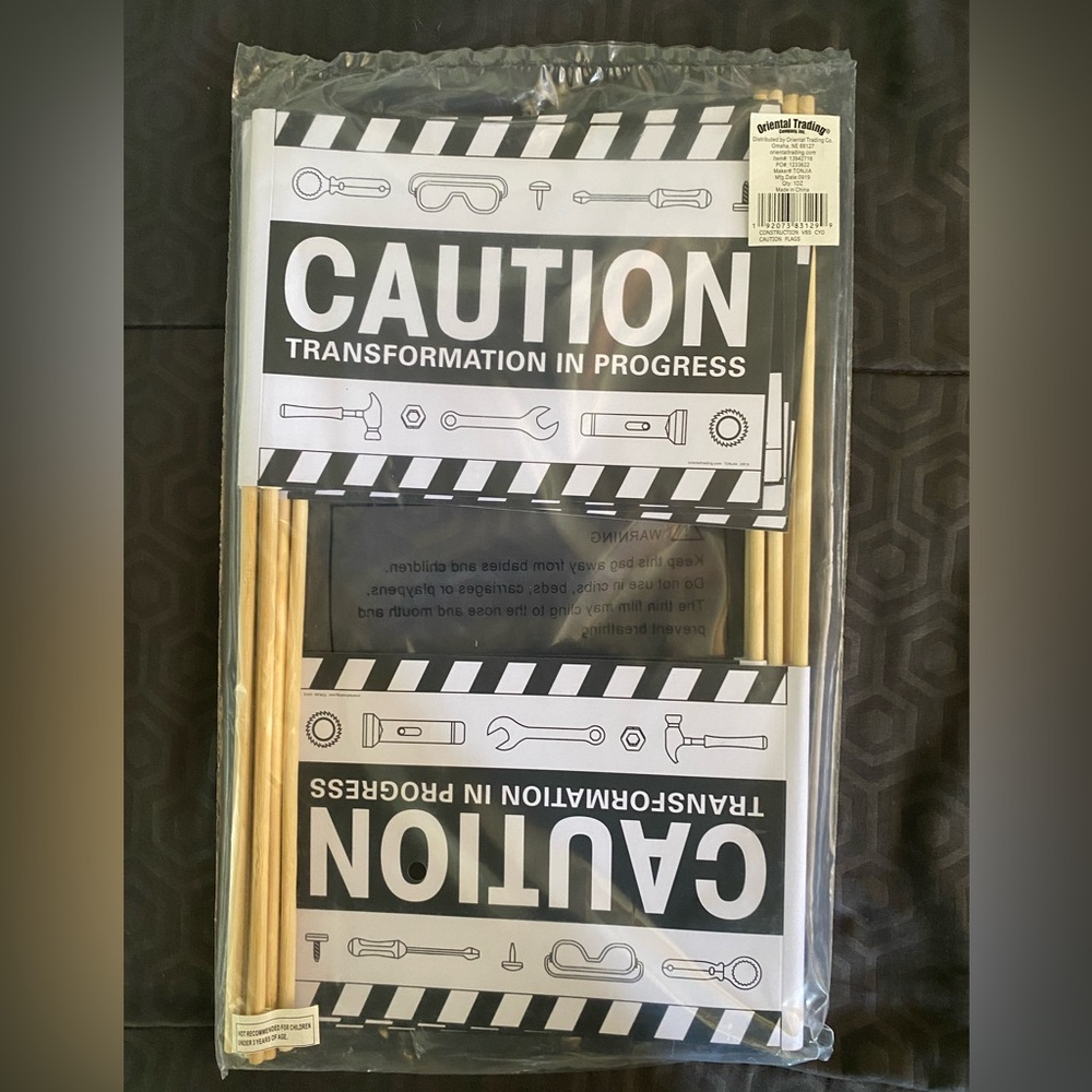 Caution coloring Party Flags